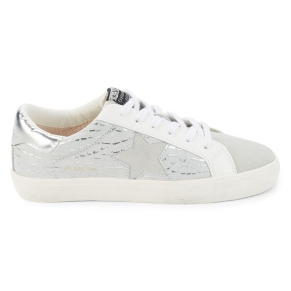 Vintage Havana-Edge Croc Embossed Leather Sneakers-size 7.5 Gray/white-Brand New - Picture 10 of 14